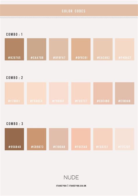 Nude Colour Scheme Colour Palette 62 Nude Color Palette Skin Color