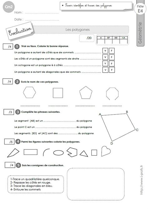 = 60° = 55 ° construire le cercle circonscrit à ce triangle. cm2: Evaluation les POLYGONES, quadrilatères, triangles, carrés, hexagones, octogones, pentagones