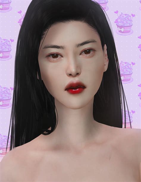 Asian Set ･ω･ Patreon The Sims 4 Skin Sims Hair Sims 4 Cc Skin