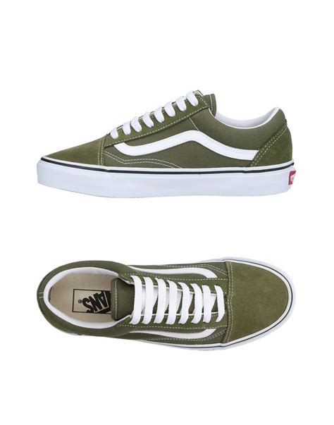 Vans Synthetic Low Tops And Sneakers In Military Green Green Lyst