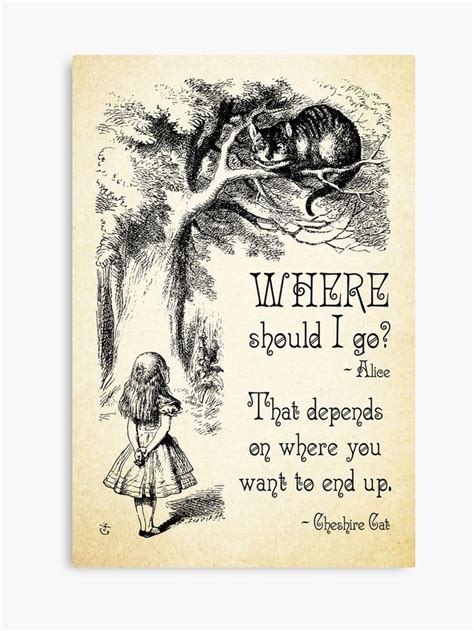 Alice In Wonderland Cheshire Cat Quote Where Should I Go