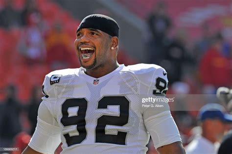 Defensive Tackle Richard Seymour Of The Oakland Raiders Before A Game