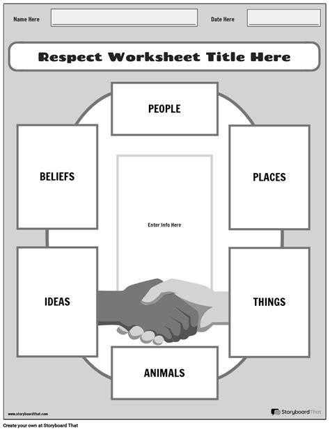 Respect Worksheets Storyboardthat