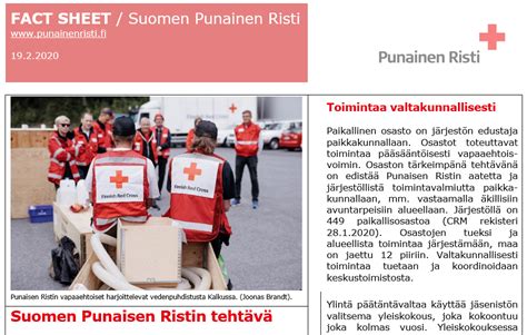 Yhteenveto Suomen Punaisesta Rististä | RedNet