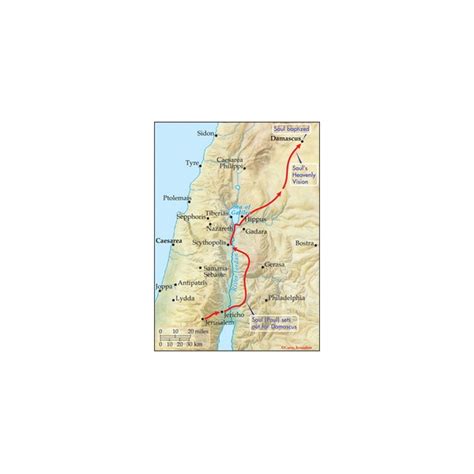 Saul Of Tarsus Paul On The Road To Damascus Carta Jerusalem