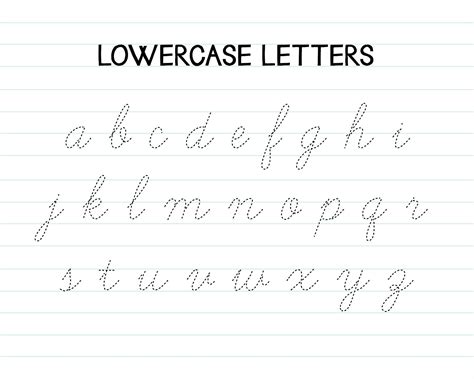 Cursive Tracing Font Cursive Font Tracing Worksheet Etsy Canada