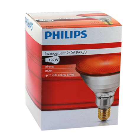 Infrared Industrial Heat Incandescent Lamp Par38 Ir 100w 240v Red E27
