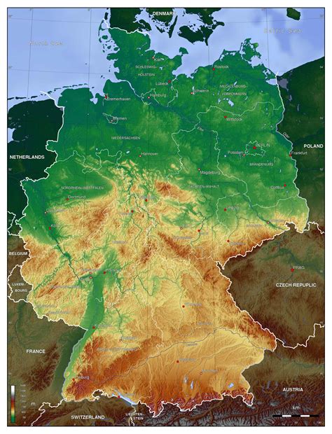 Check spelling or type a new query. Large detailed physical map of Germany | Germany | Europe ...