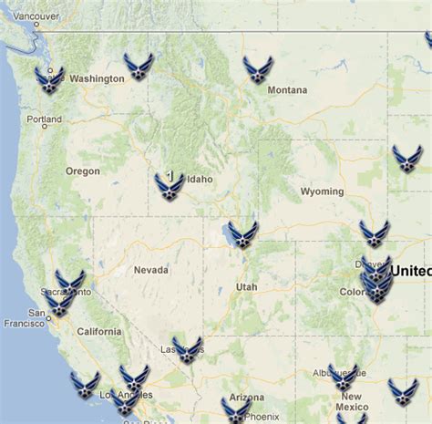 Air Force Bases In California Map