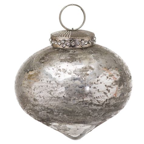 The Noel Collection Silver Christmas Teardrop Bauble Wholesale By