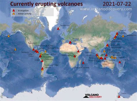 Volcanic Activity Worldwide 22 Jul 2021 Fuego Volcano Karymsky