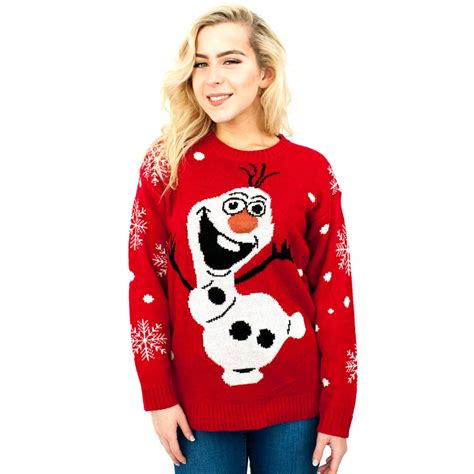 C3001 Rd Snowman Unisex Christmas Jumper With Cute Snowman Red
