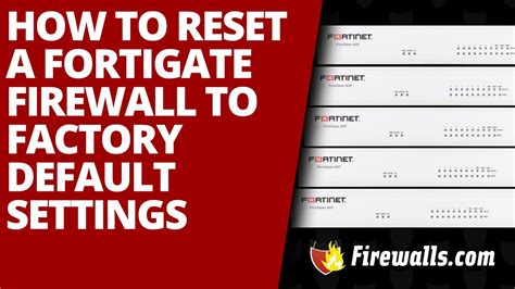 Fortinet How To Reset A Fortigate Firewall To Factory Default Youtube
