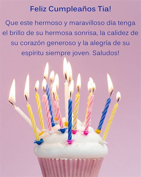 Que este día esté lleno de alegría y de hermosos momentos que puedas compartir con tu familia y amigos más cercanos, porque te mereces un mi amor, deseo para ti un cumpleaños feliz y que la vida te sorprenda con momentos gratos, cada día de este nuevo año. 30 Feliz Cumpleaños Tia Frases y Mensajes que Mostrar tu ...
