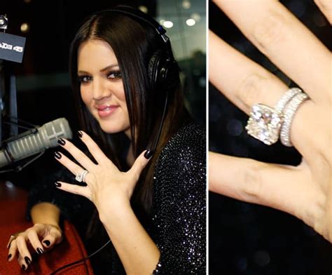 Khloe Kardashian Celebrity Engagement Ring Pictures Popsugar