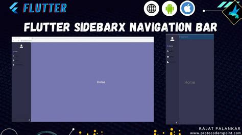 Flutter Navigation Sidebar Drawer SidebarX Package