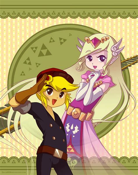 Spirit Tracks Link And Zelda By Zelbunnii On Deviantart