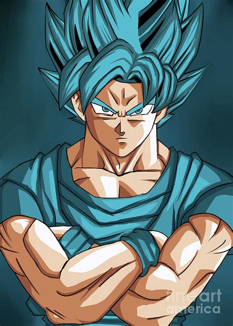 Goku Super Saiyan Blue Digital Art By Amar Maruf Pixels