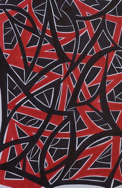 Black And Red Abstract Sharpie Art Sf Sharpie Art Abstract Sharpie