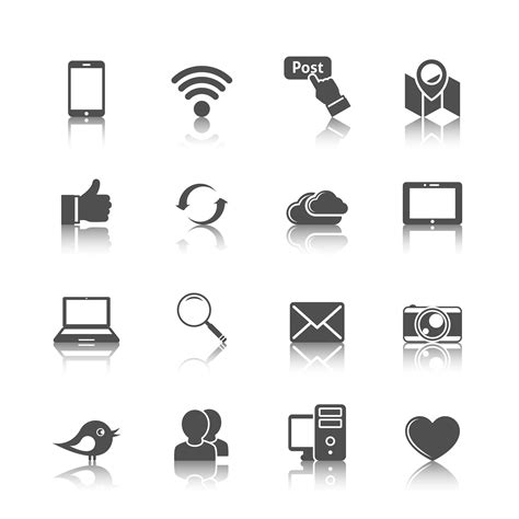 Social Networking Icons 454640 Vector Art At Vecteezy