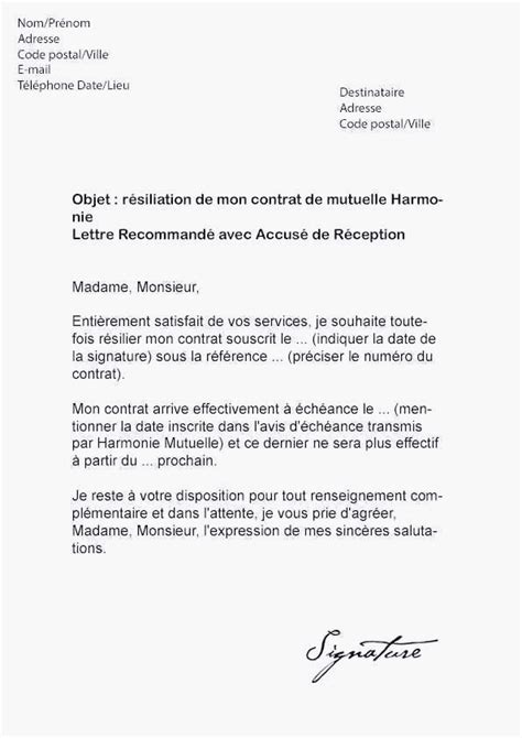 Tout contrat d' assurance automobile , moto, ou habitation peut être résilié à tout moment dès lors que le. modele lettre resiliation assurance maladie - Modele de lettre type