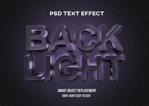 Premium Psd Realistic Backlight Dark Text Effect