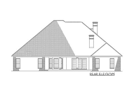 One Story House Plan With A Stately Brick Exterior 59811nd