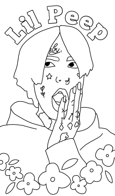 Lil Peep Coloring Pages