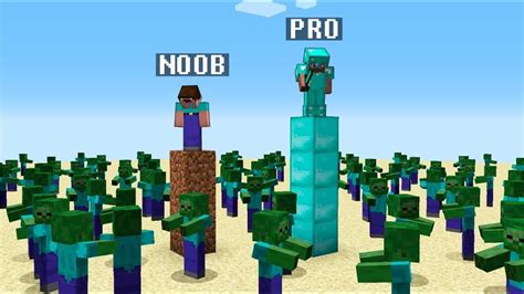 Minecraft Noob Vs Pro Zombie Apocalypse Challenge 3 Funny