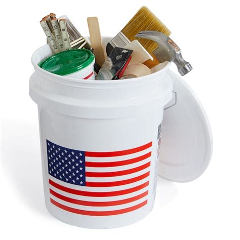 United Solutions 5 Gal Usa Flag Bucket In The Buckets Department At