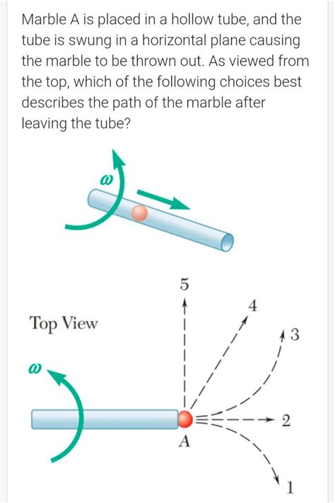 Solved Marble A Is Placed In A Hollow Tube And The Tube Is