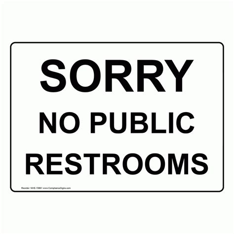 no public restroom sign printable customize and print