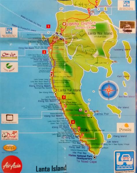 Krabi Tourist Attractions Map Tourist Destination In The World