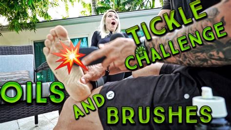 Feet Tickle Challenge Oils Brush Youtube