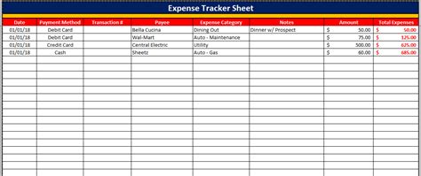 Expenditure Spreadsheet Template Budget Templates