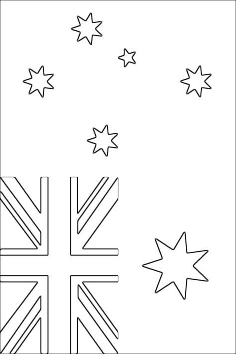 Australian flag coloring page - Free Printable Coloring Pages