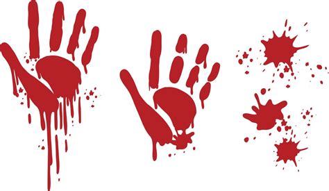 Bloody Hand Print On White Background 3628068 Vector Art At Vecteezy