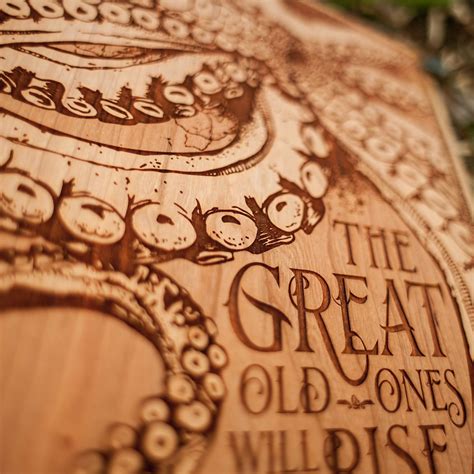 laser engraved wooden poster by spacewolf laser engraving magnifying glass engraving