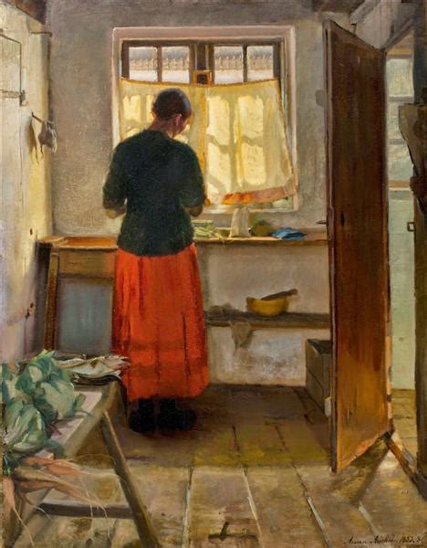 Marie masturbates in the sunlight. The Maid in the Kitchen, 1883 - 1886 - Anna Ancher ...