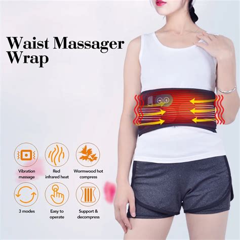 Electric Heat Therapy Far Infrared Vibration Hot Compress Waist Pain