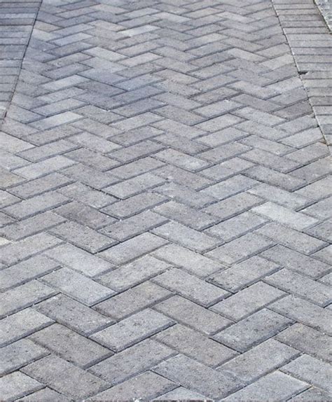Grey Herringbone Brick Walkway Driveway Design Brick Pavers Brick
