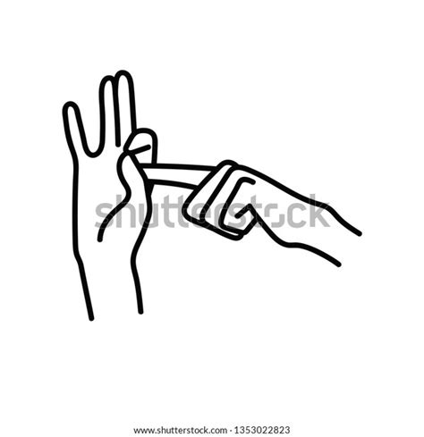 Slang Hand Gesture Indicating Sex Drawing Stock Vector Royalty Free 1353022823 Shutterstock