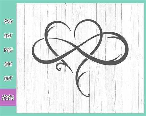 Polyamory Sign Heart Infinity Symbol Svg Dxf Png Pdf 