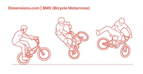 Bmx Bicycle Motocross Dimensions And Drawings