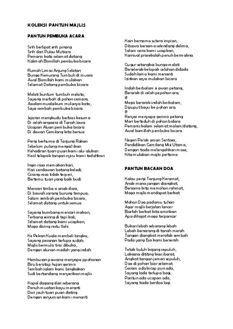 Pantun pembuka pidato terkadang ketika kita menghadiri sebuah acara terdapat sambutan yang keren yang dilakukan oleh orang yang ditunjuk se. Pantun Pembuka Kata Pembentangan