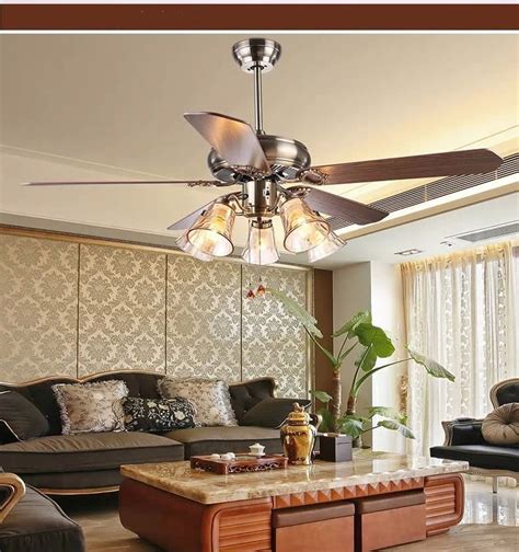 They believe that ceiling fans(at least the usual ones) severely compromise the aesthetics of a room and act somewhat as a sour spot. Living room Ceiling fan light antique dining room 52inch ...