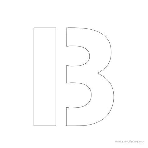 2 Inch Stencil Letter B Letter Stencils Stencils Printables Stencils