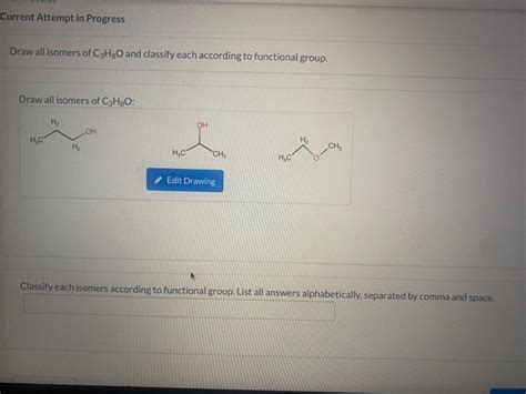 Solved Draw All Isomers Of C H O And Classify Each According Chegg Com