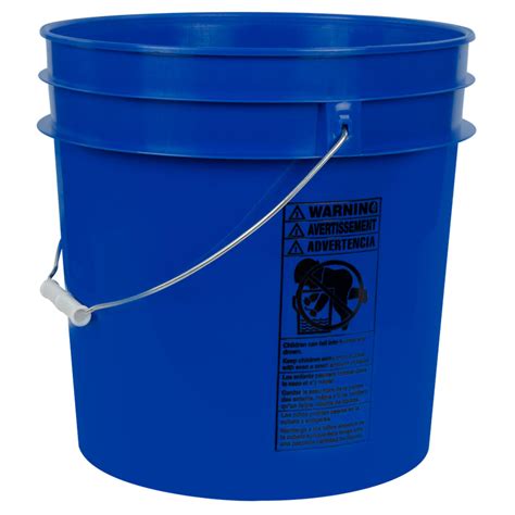 Blue 425 Gallon Hdpe Bucket Us Plastic Corp