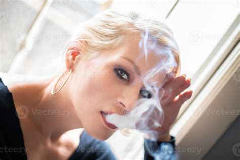 Pretty Woman Smoking 15448137 Stock Photo At Vecteezy